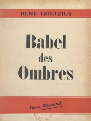 cover image of Babel des ombres
